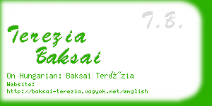 terezia baksai business card